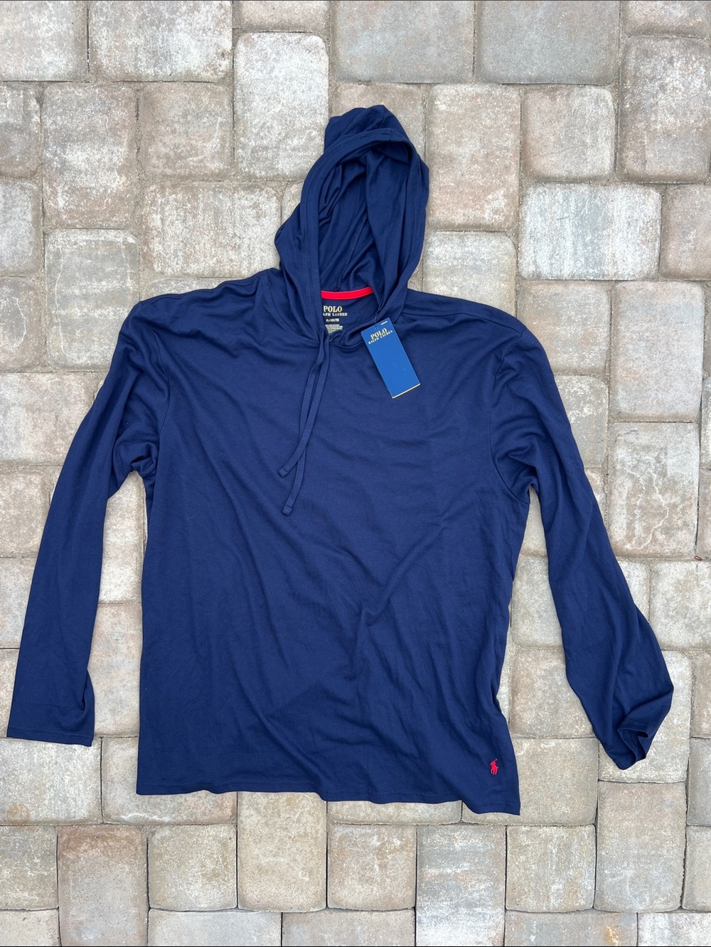 NWT ‼️ Polo by Ralph Lauren Navy Long-Sleeve Hooded Tee
